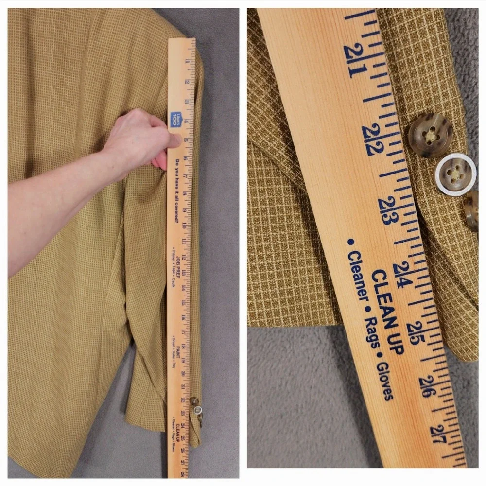 Vtg Hart Schaffner Marx Sport Coat sz 44R Men Wool Cognac Beige Nordstrom Preppy